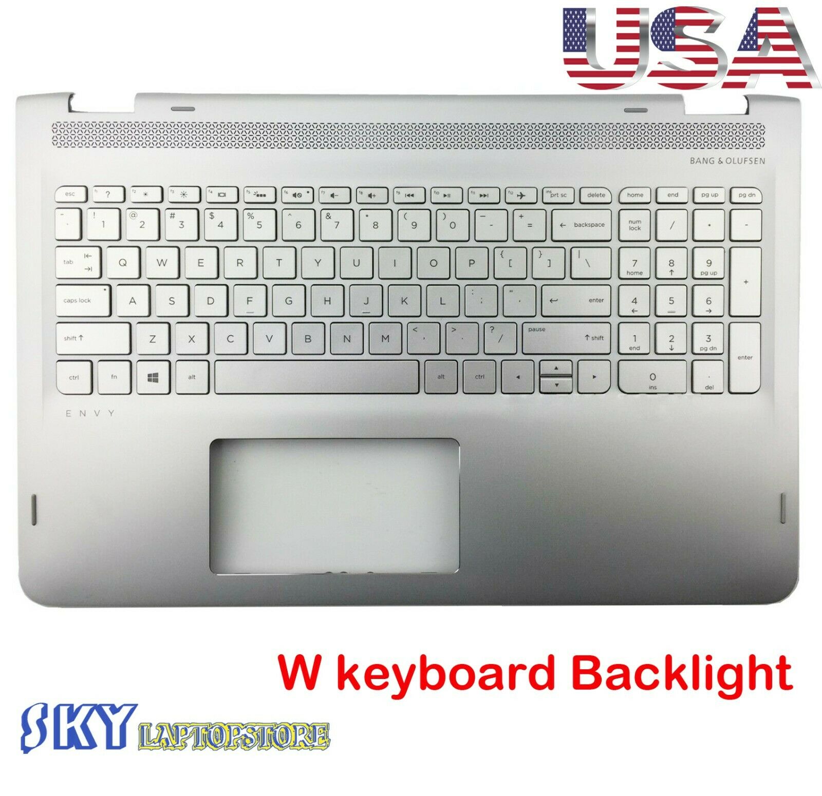 New Genuine HP ENVY X360 M6-AQ 15AQ Palmrest Keyboard W/ Backlit 857283-001 USA