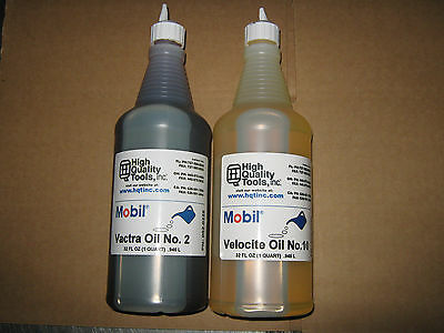 1 QUART MOBIL WAY OIL VACTRA 2 & SPINDLE OIL VELOCITE 10 MILL LATHE GRINDER