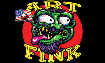 Rat Fink Flag Banner 3x5FT Art Fink Style Man Cave Digital Custom ...