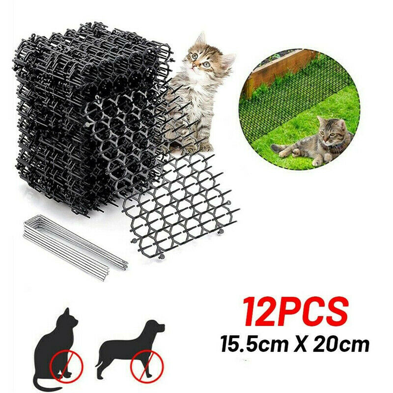 12Pcs Cat Scat Mat Spikes Repellent Animals Mats Scarer Deterrent  Garden Tools